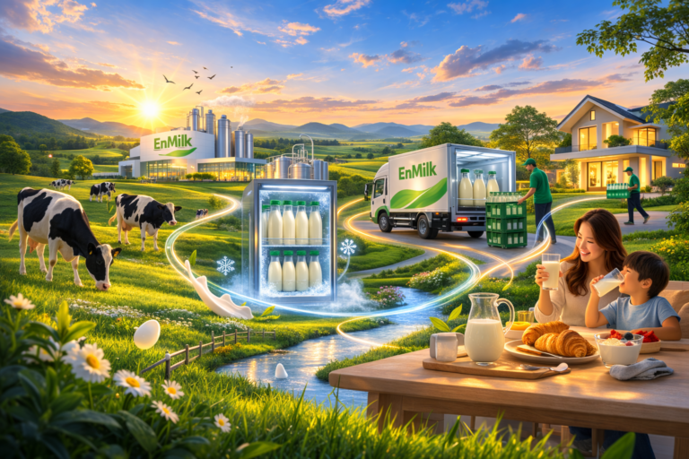 Nhà máy sữa đến bàn ăn gia đình