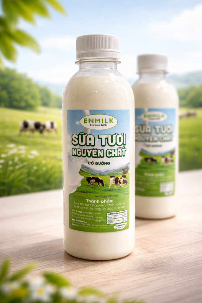 Sữa tươi nguyên chất EnMilk có đường
