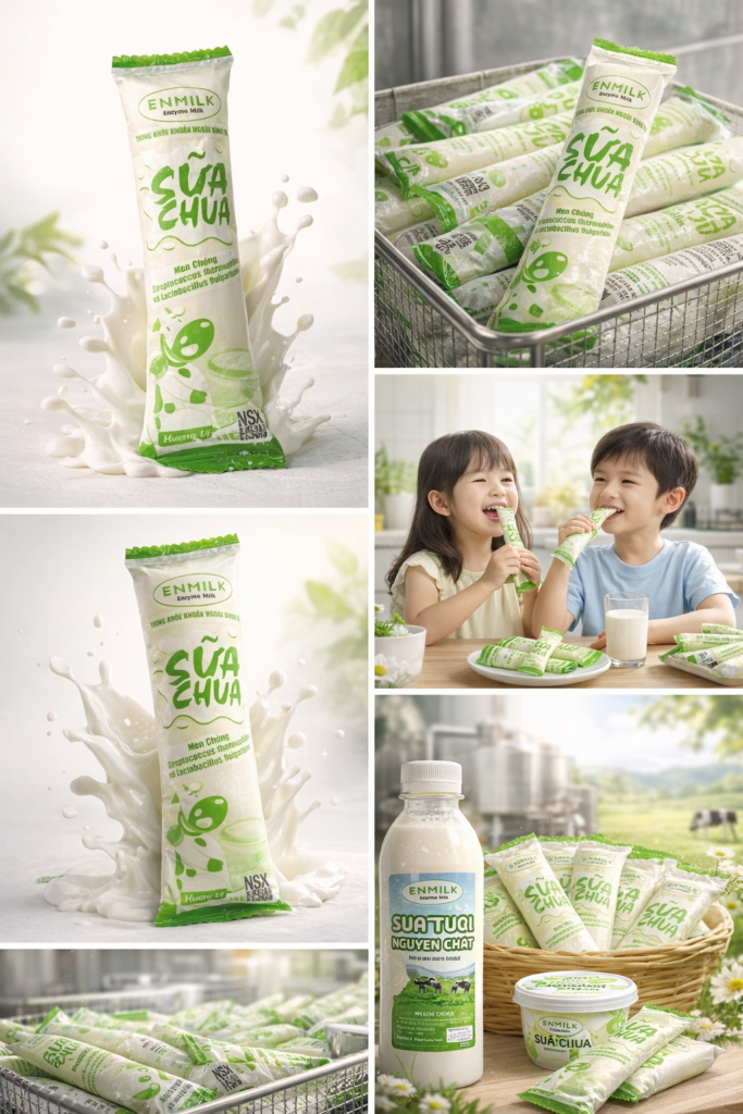 Sữa chua lên men EnMilk công nghệ Enzyme